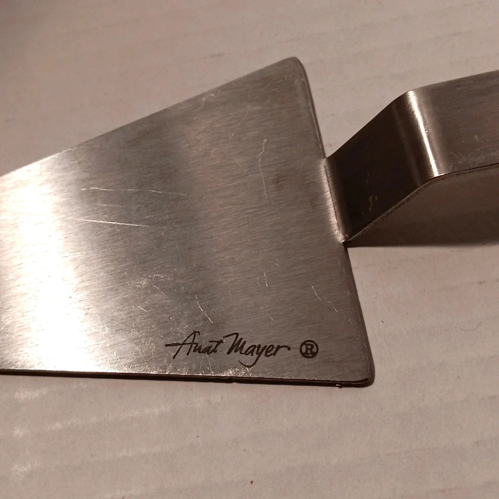 Anat Mayer Israeli artist handmade stainless pie server w/ red Rhinestones